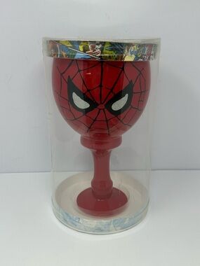 NEW!! Spiderman Marvel Comics 40oz Glass Goblet Cup U9